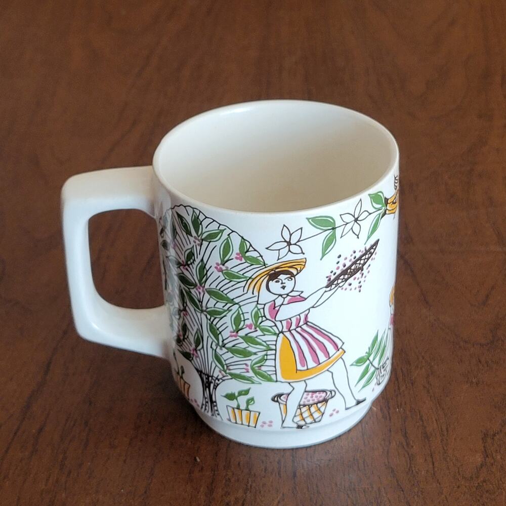 Vintage Mid-Century Stavangerflint Norway Ceramic Mug, Designed by Kari Nyquist